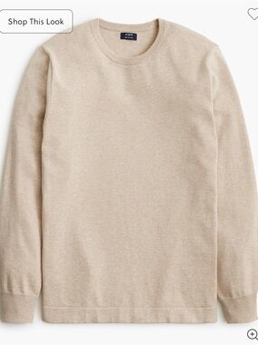 J.Crew Factory Cotton Crewneck Sweater Men's Oatmeal Beige Sz L
CD617